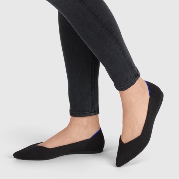 Rothy's Shoes - rothy's | the point black solid flats size 9 meghan markle